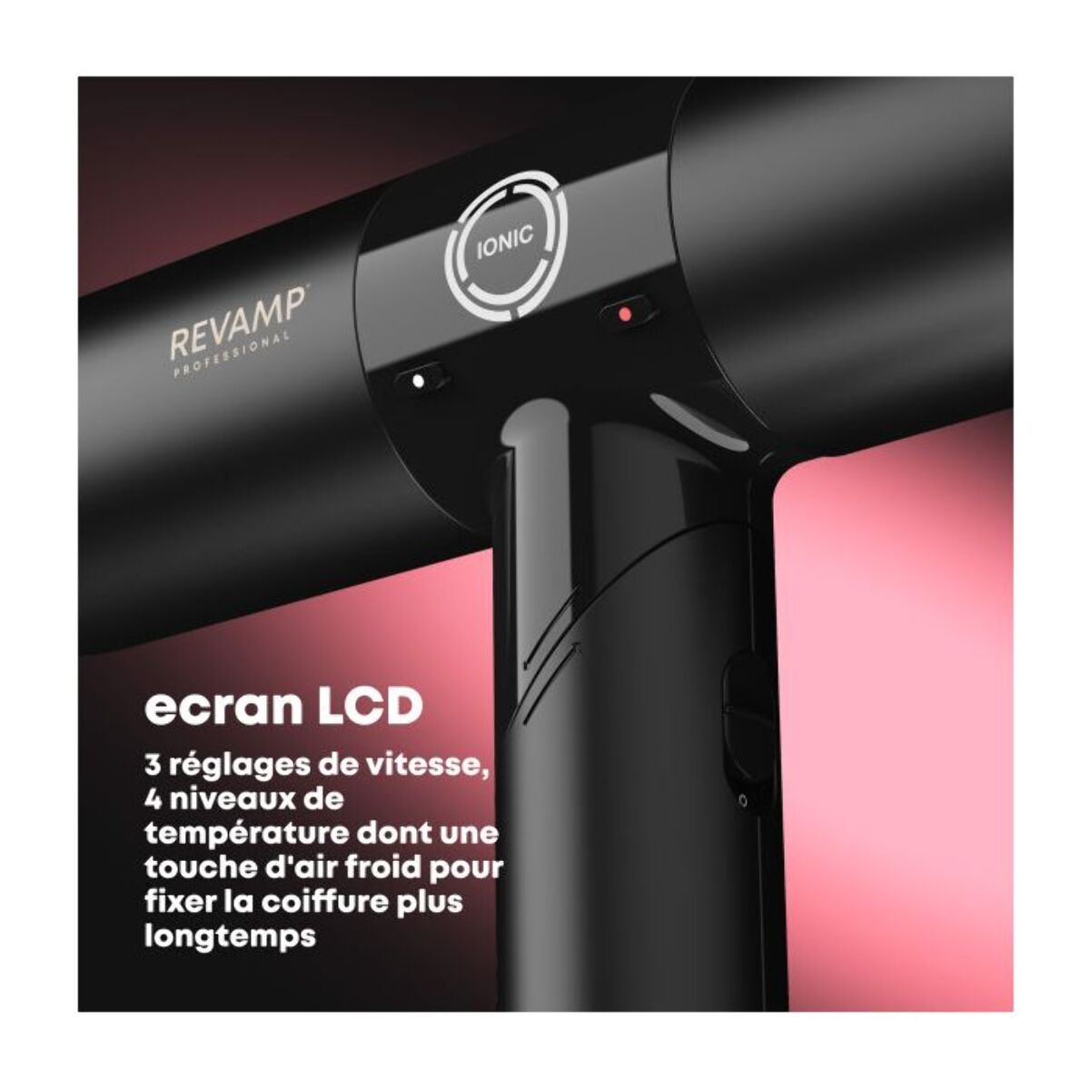 Sèche cheveux REVAMP Ionique Progloss Enigma révélation