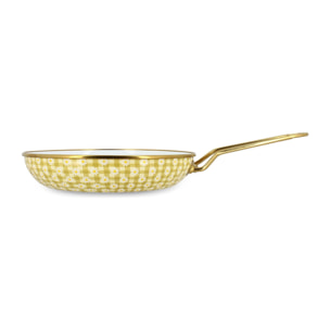 Poêle 28cm en acier émaillé avec motif margherite - tous feux DAISY