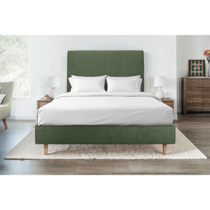 Sommier Tapissier Tissu Ep20 - pieds bois