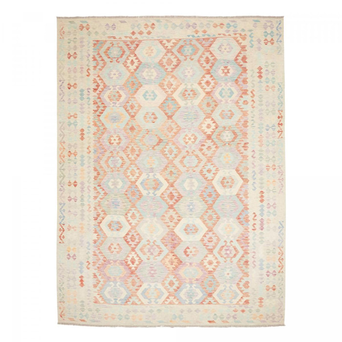 Tapis kilim géométrique, tissé plat en laine, VADOSET