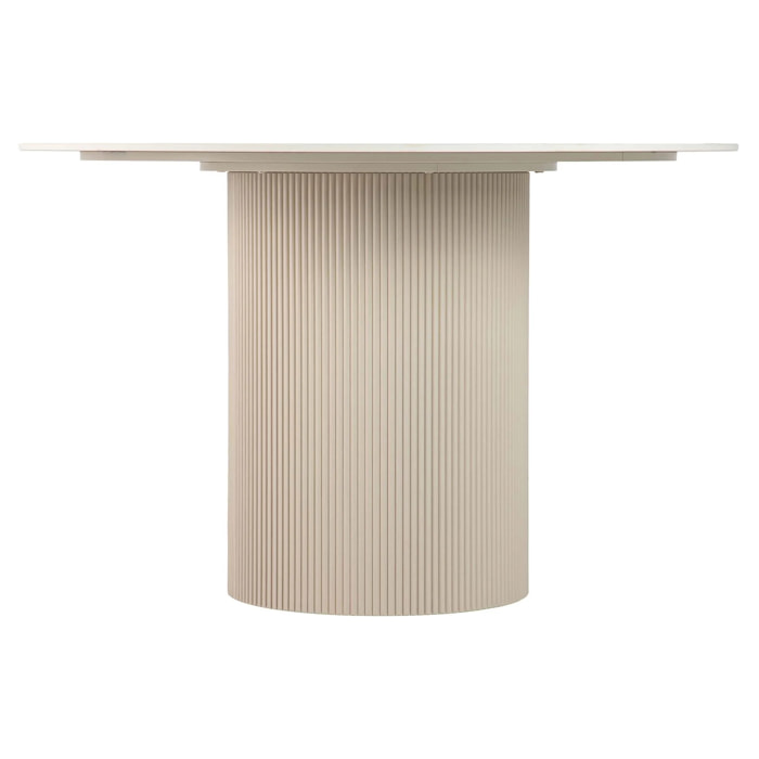 Mesa Comedor Piedra Blanca Orizaba 120x120x77 Cm
