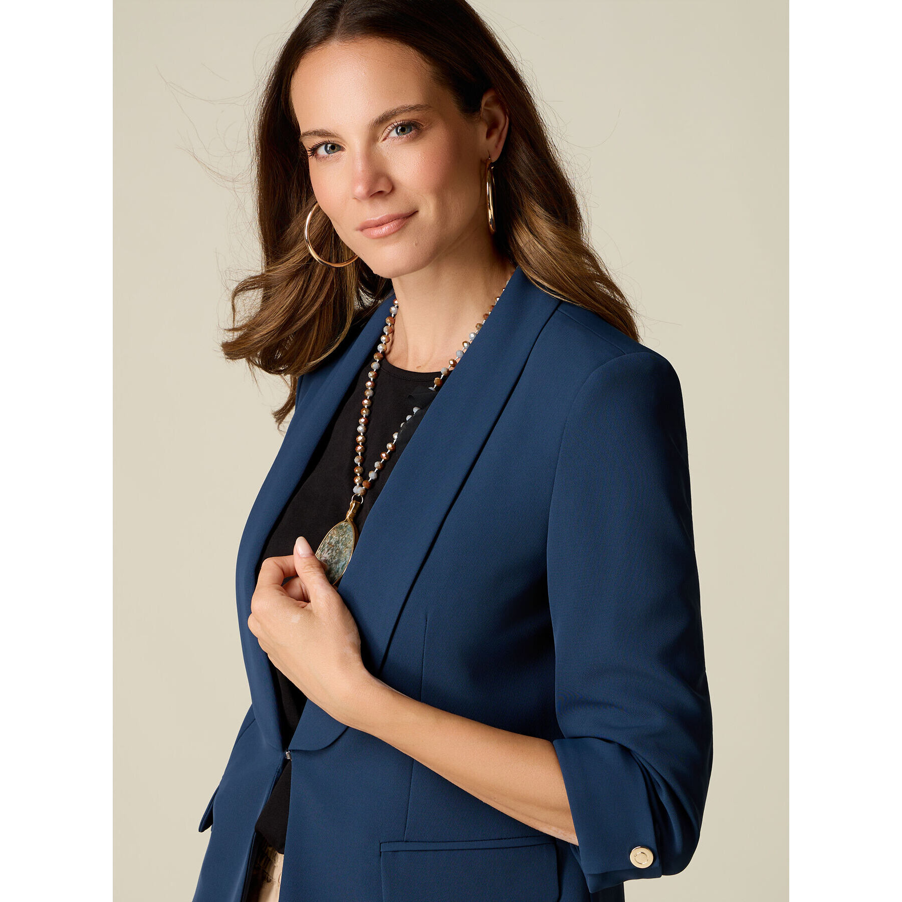 Oltre - Blazer in tessuto fluido - Blu