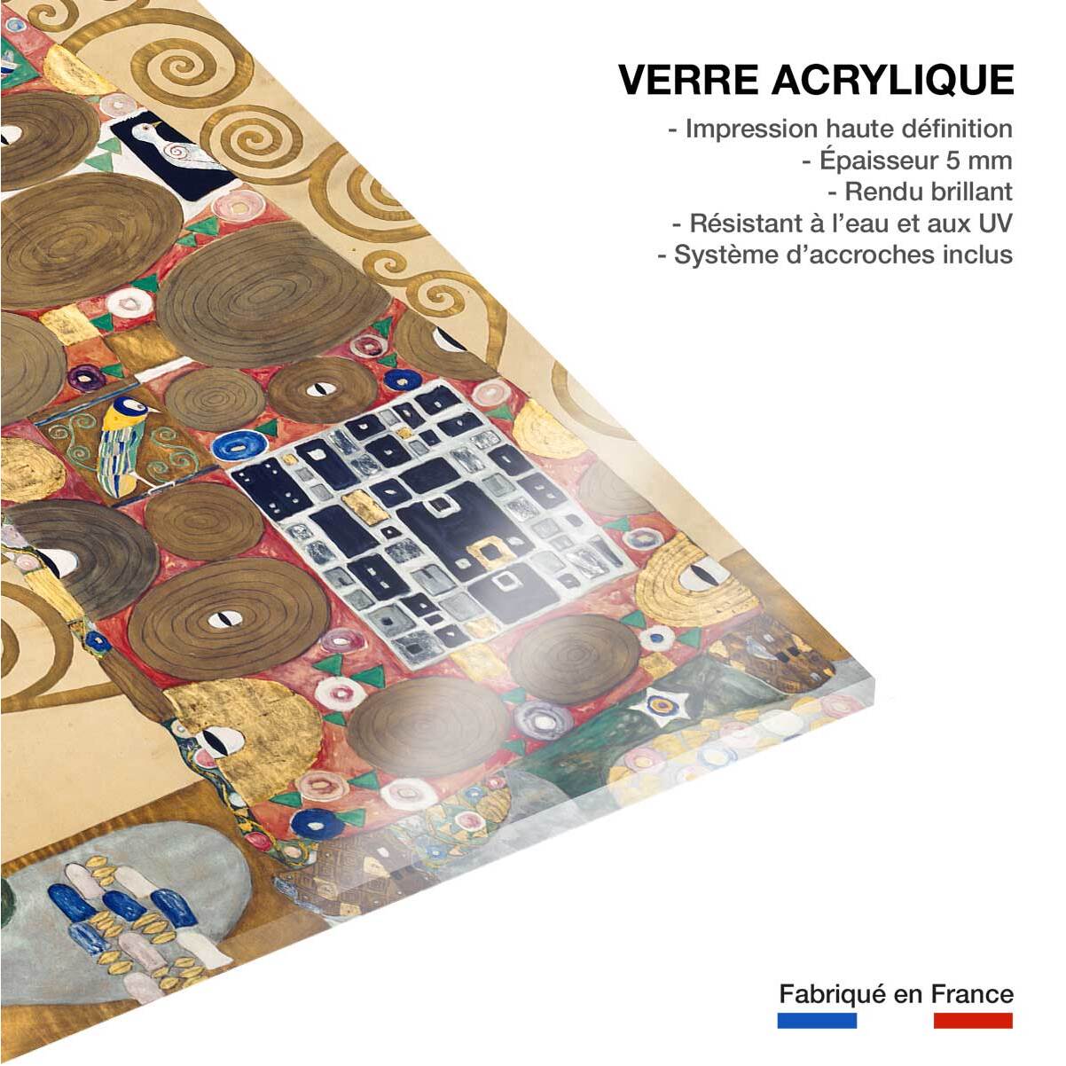 Tableau célèbre Klimt L' Accomplissement Tableau plexiglas