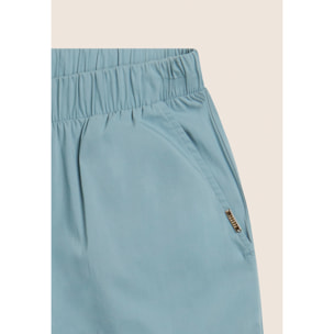 Pantaloni Cropped con Ricamo Floreale al Fondo
