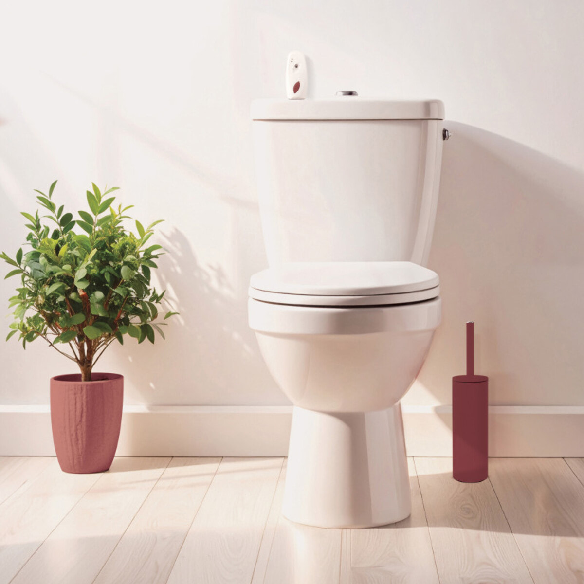 Brosse wc avec support Acier AKIRA Berry mat Spirella