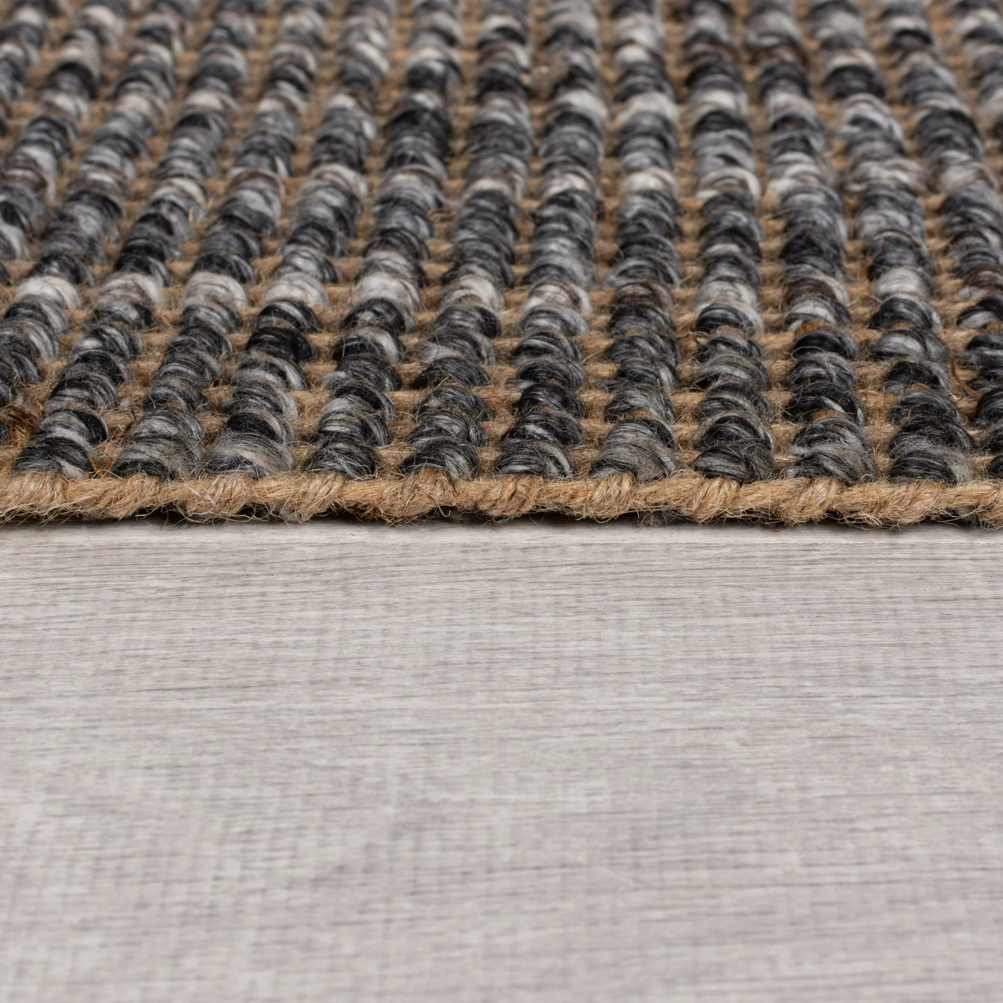 Tapis en jute de couloir OMBRE Gris