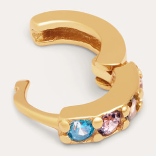 Orecchino Singolo Cleo S Colors Argento Placcato Oro