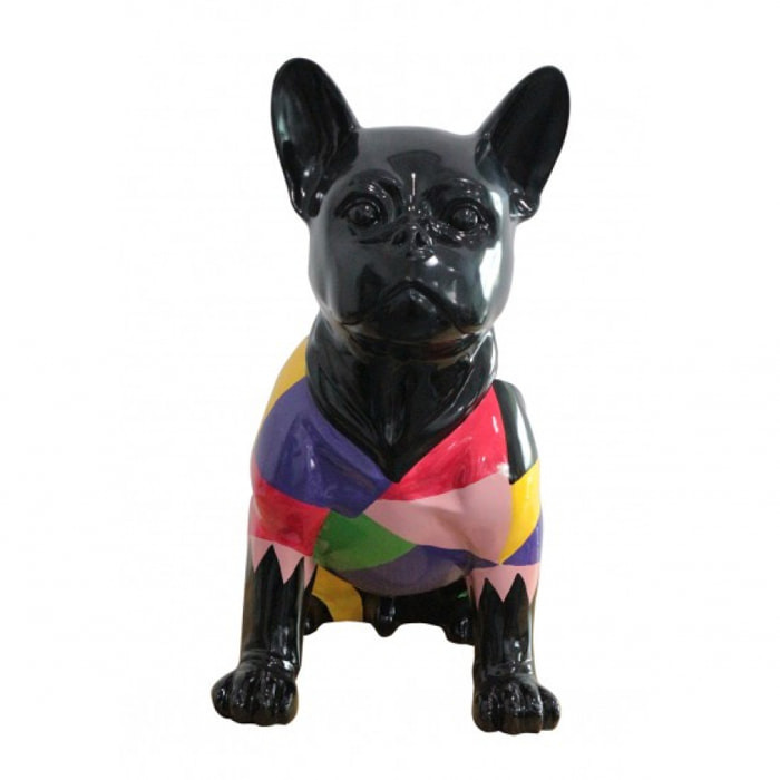 Statue chien multicolore en résine H68cm - POKE