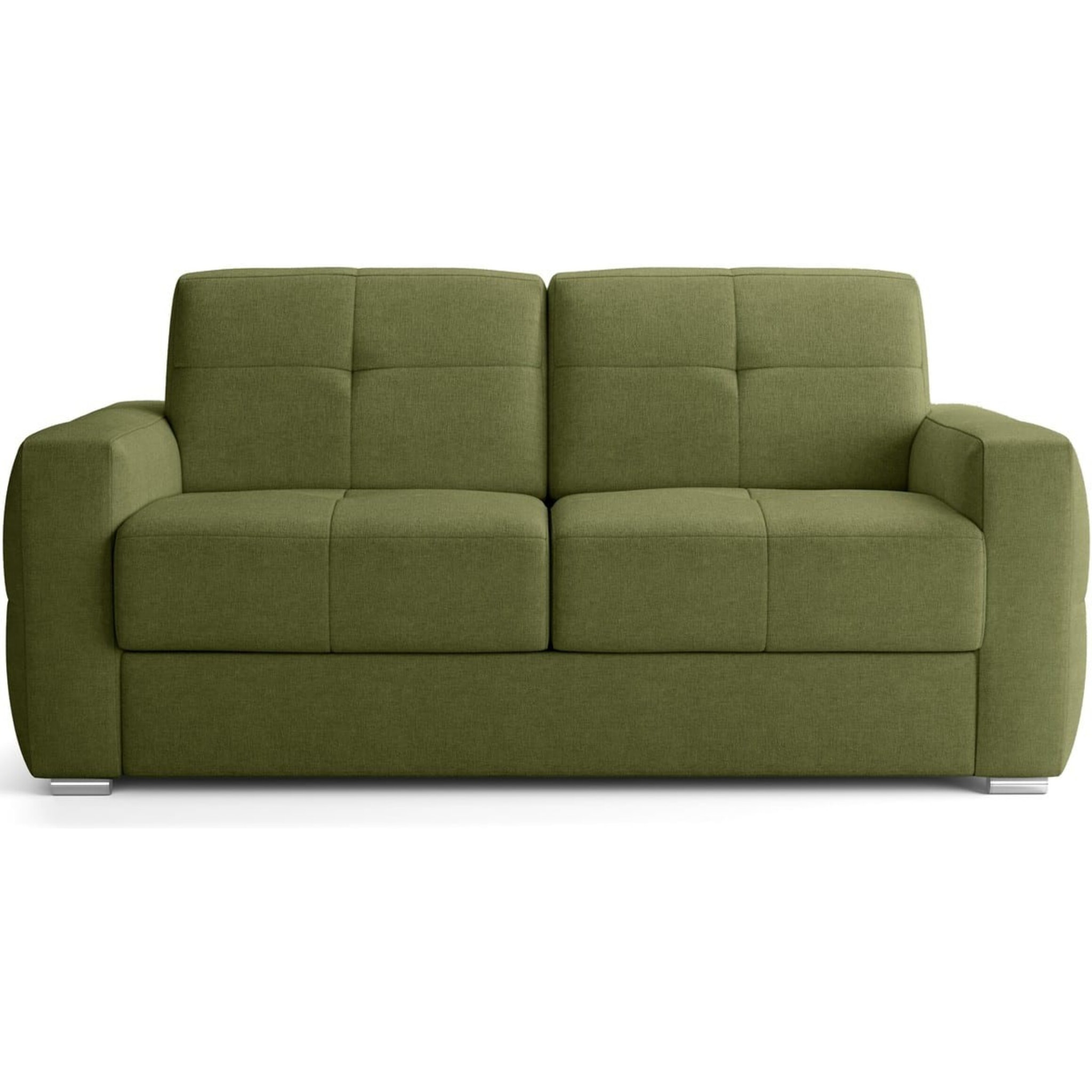 Canapé capitonné convertible 3 places en tissu chenille - ouverture express - CASSIAN