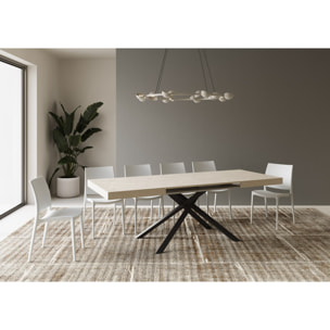 Mesa extensible 80x140/224 cm Karida cachemira patas antracita