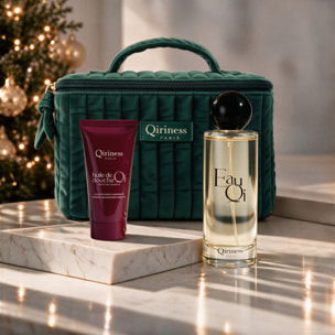 Qi  - Coffret Eau Qi 100 ml + Huile de douche 30 ml + Trousse