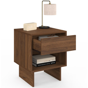 Tables de chevet Yumi effet noyer - lot de 2