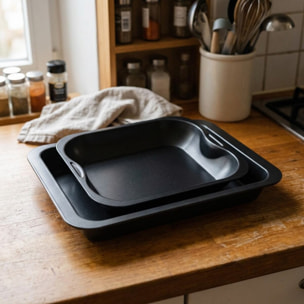 Ensemble de 2 plats de cuisson four rectangulaires 37 x 27 cm et 28 x 23 cm Zenker Special Cooking