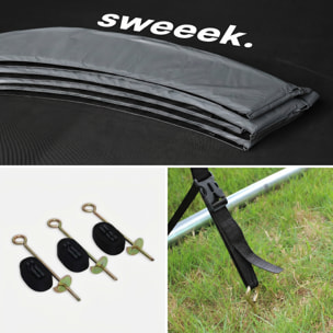 Trampoline 250cm filet intérieur avec pack d'accessoires PLUTON INNER XXL