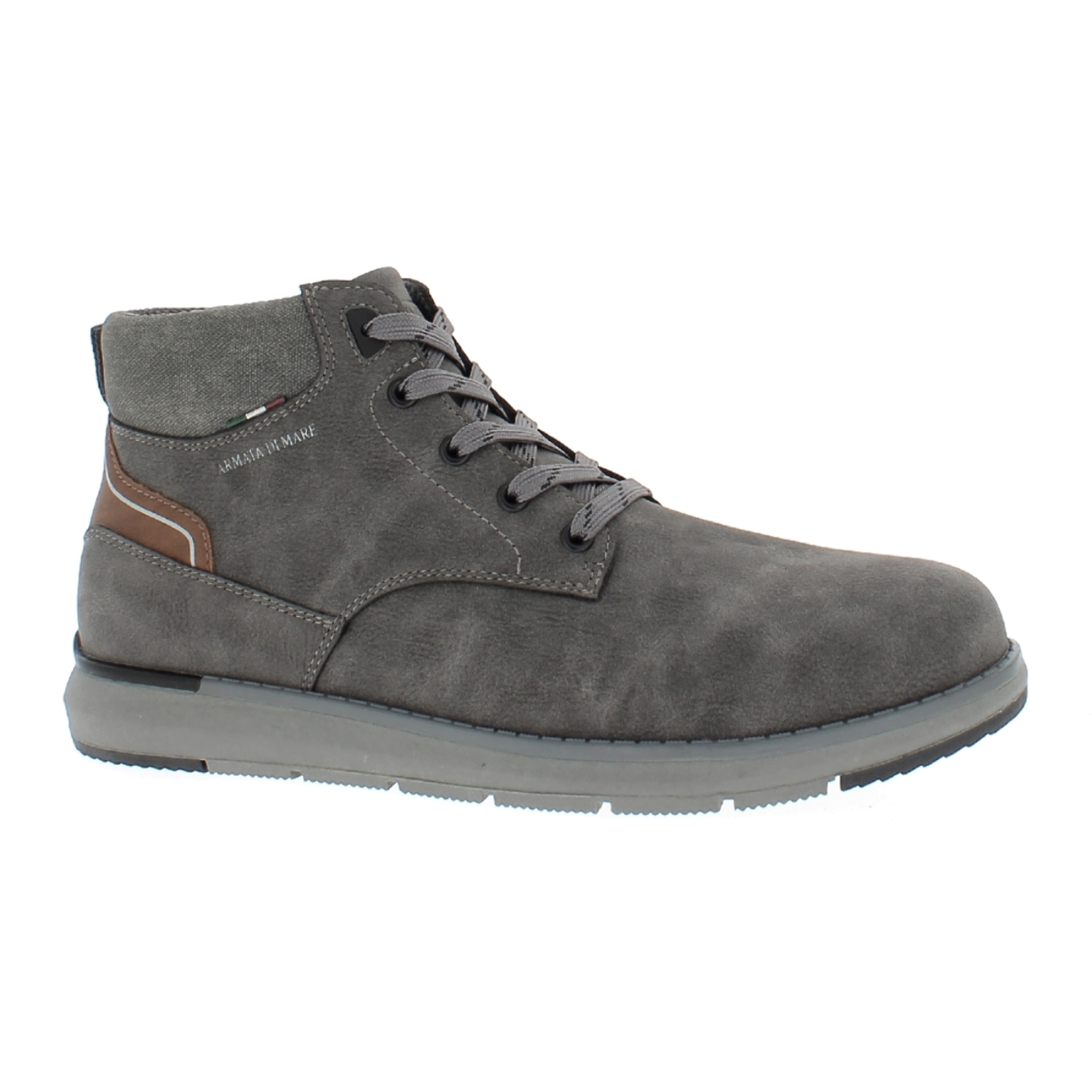 Armata di Mare Scarpe Uomo Stivaletti Casual Stringati con Soletta Rimovibile in Memory Foam AMU W24M603 Grey