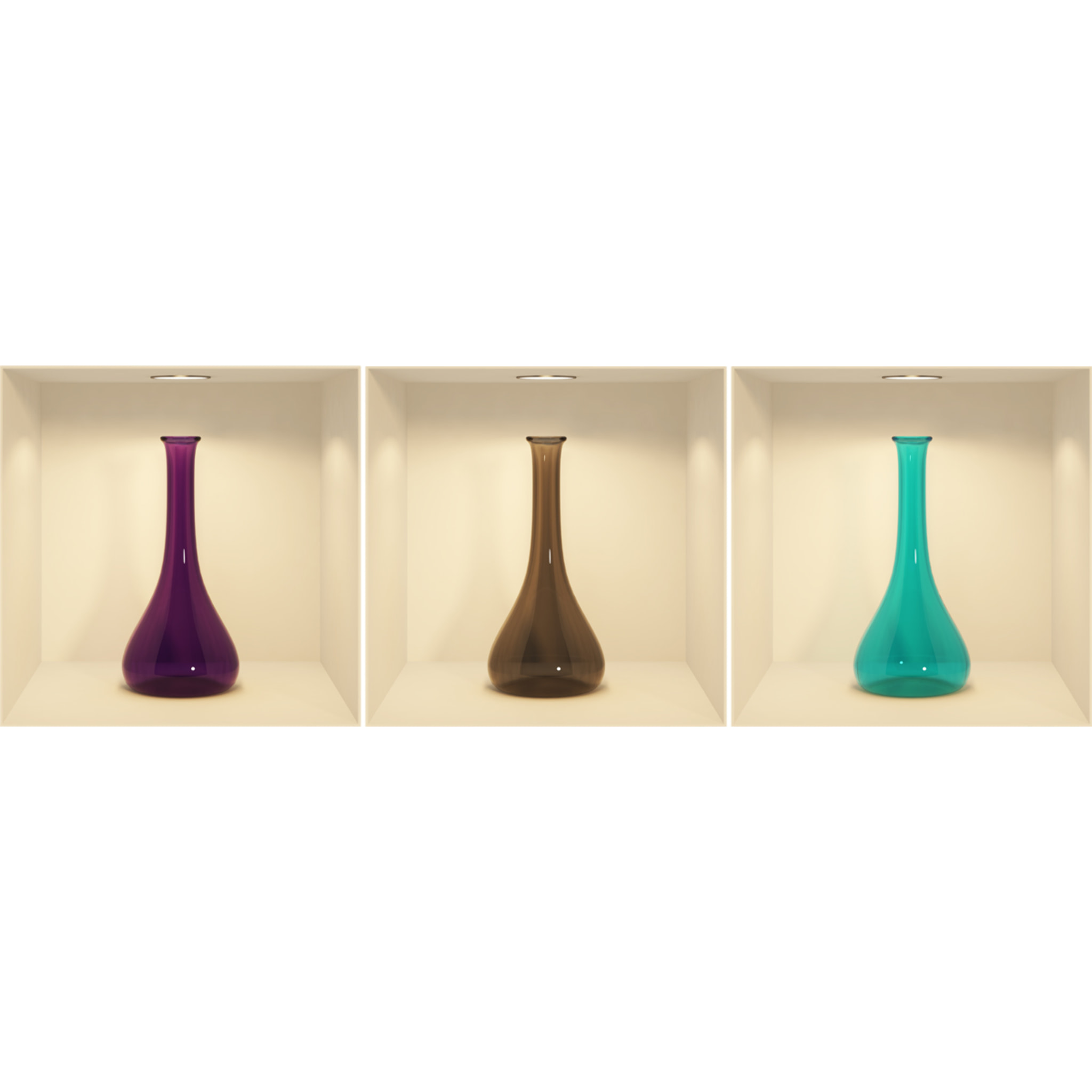 Stickers muraux 3D | Sticker Mural Autocollant effet 3D vase - Stickers adhésifs 3D Chambre Salon Trompe l'oeil