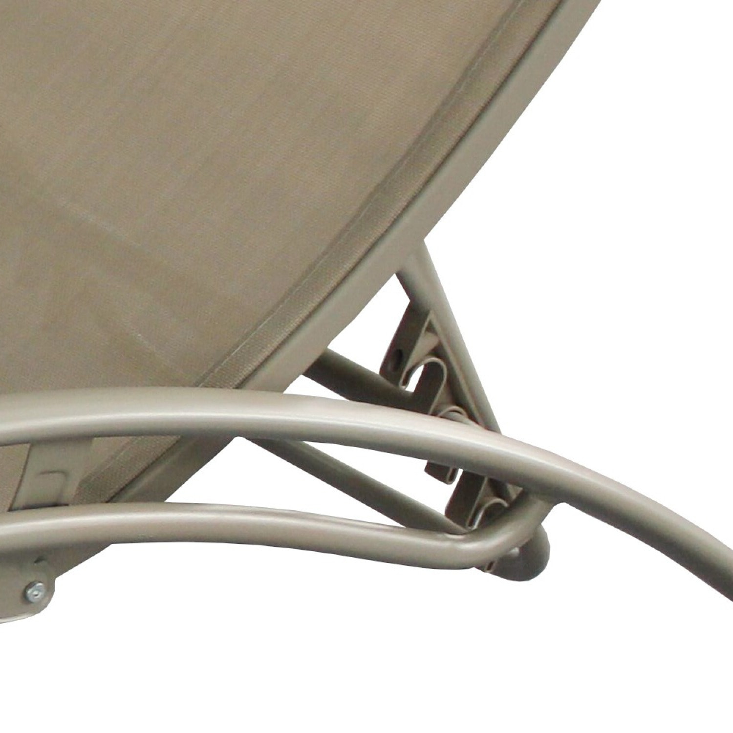 VERGARA Transat ajustable et empilable avec pieds en acier capuccino