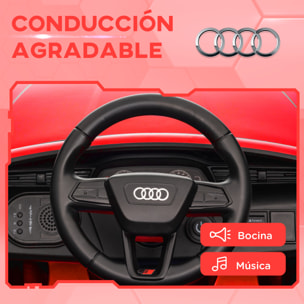 Coche Eléctrico para Niños de +3 Años Audi Q8 etron sportback Carro Eléctrico Infantil con Batería 12V Mando a Distancia Ruedas con Suspensión de Muelles Faros Bocina y Música Rojo