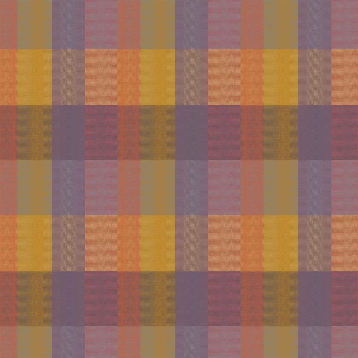 Nappe pur coton enduit motif jacquard violet Mille ecossais velvet