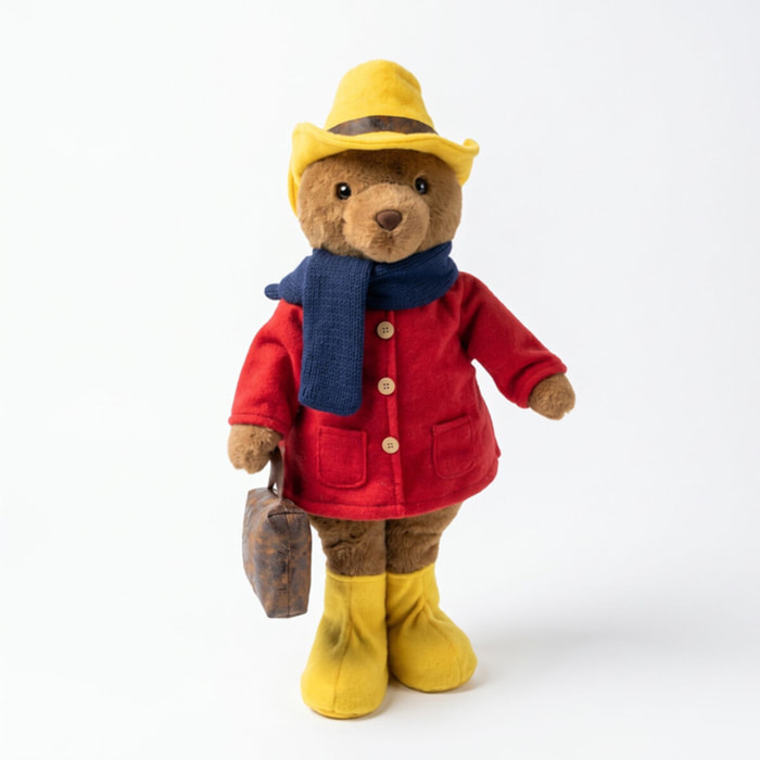 Orso natalizio decorativo con cappotto rosso - Multicolore