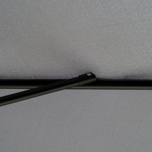 Sombrilla Terraza Exterior Ø266 cm Sombrilla de Jardín Inclinable con Protección UV50+ Poste de Aluminio y Manivela Parasol para Patio Terraza Gris Oscuro