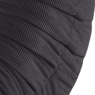 EMILE - Fauteuil en velours côtelé anthracite