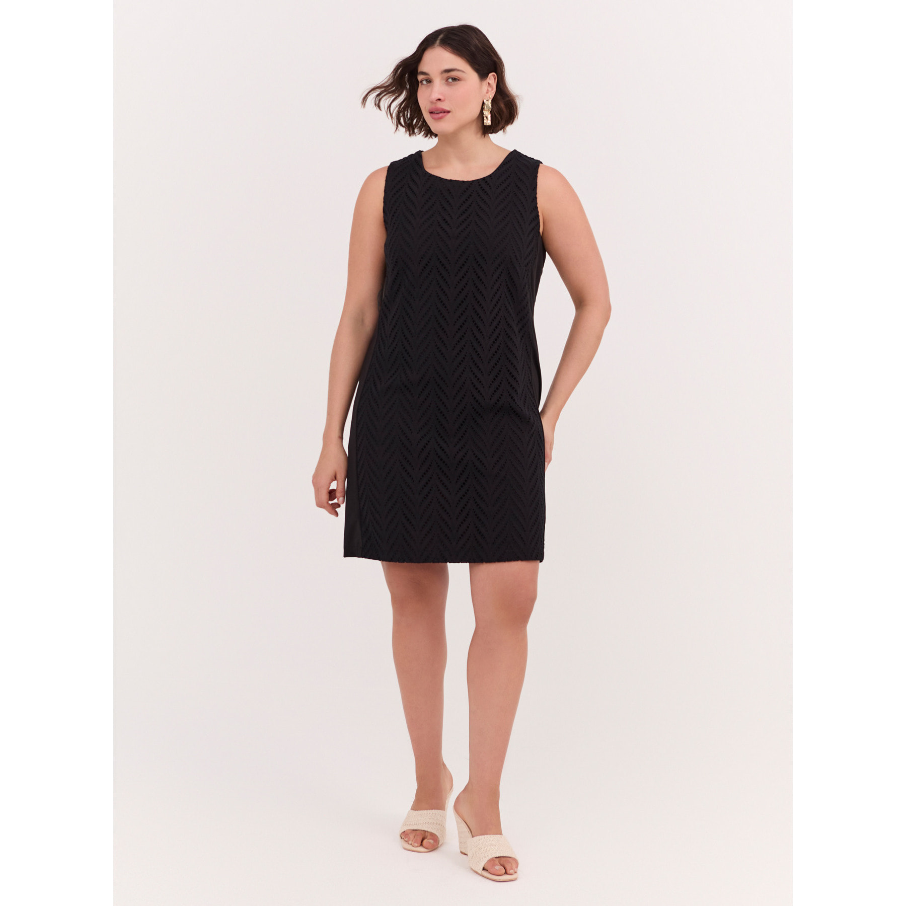 Fiorella Rubino - Vestito a tubino Glam in sangallo - Nero