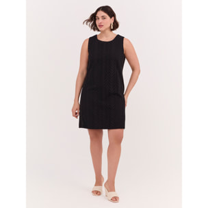 Fiorella Rubino - Vestito a tubino Glam in sangallo - Nero