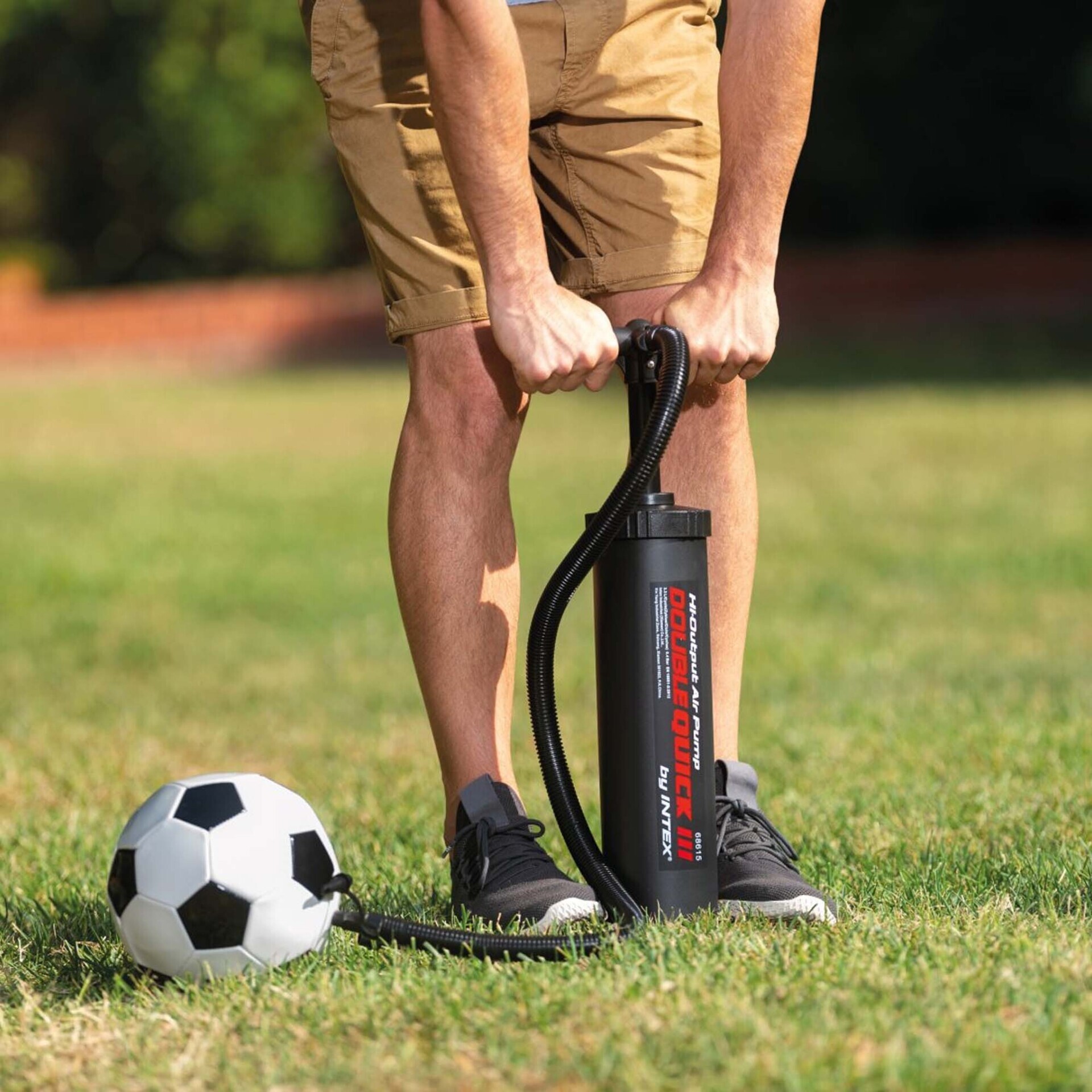 Intex Pompa Manuale Double Quick Grande, 45 cm