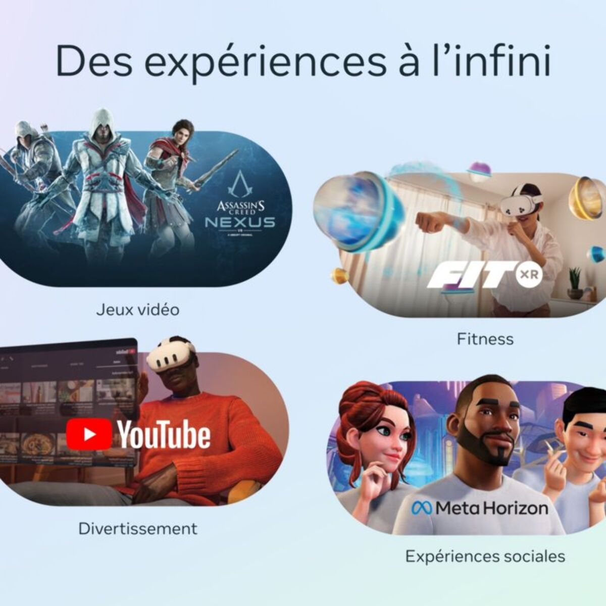 Casque de réalité virtuelle META Quest 3S 256 Go