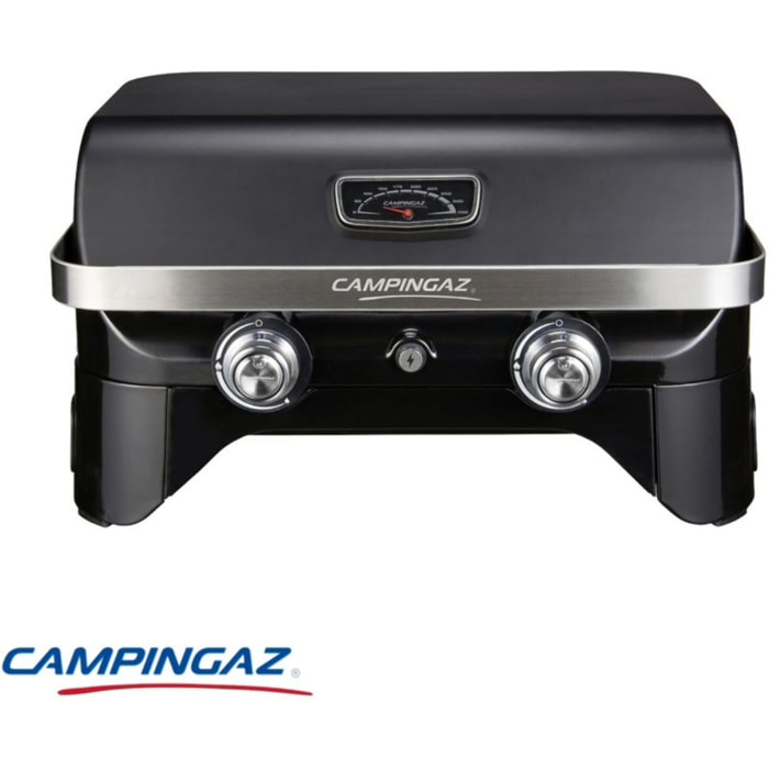 Barbecue gaz CAMPINGAZ Attitude LX noir 2 brûleurs à poser, 58x36 cm