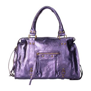 Borsa a spalla da donna In Vera pelle Made in Italy 41x28x13 cm