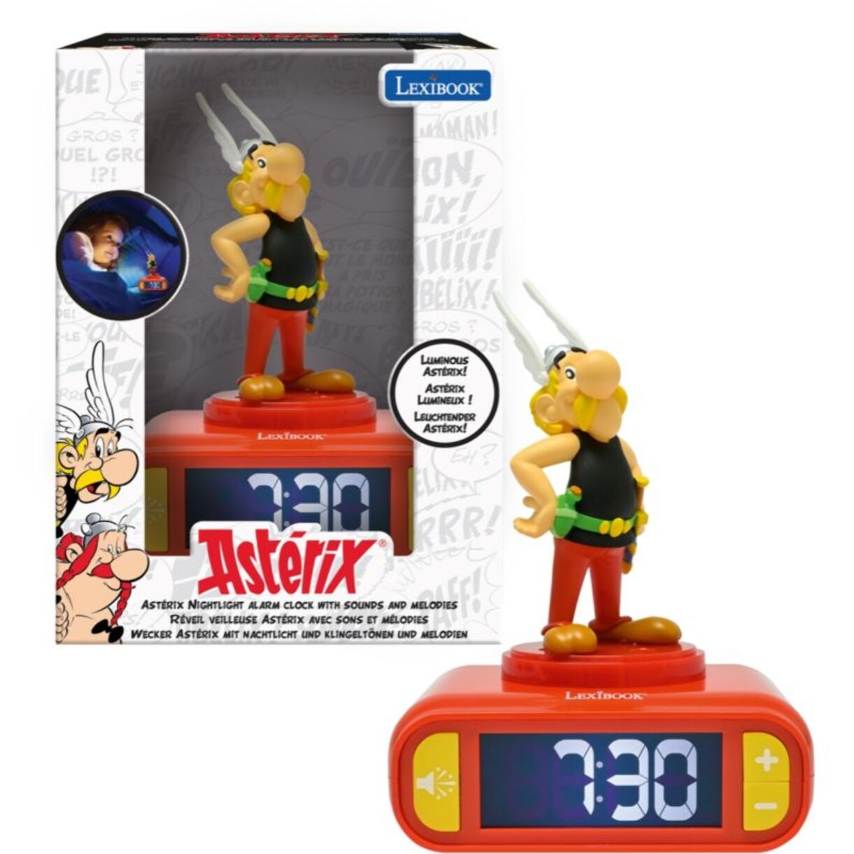 Réveil LEXIBOOK Veilleuse Asterix 3D effets sonores