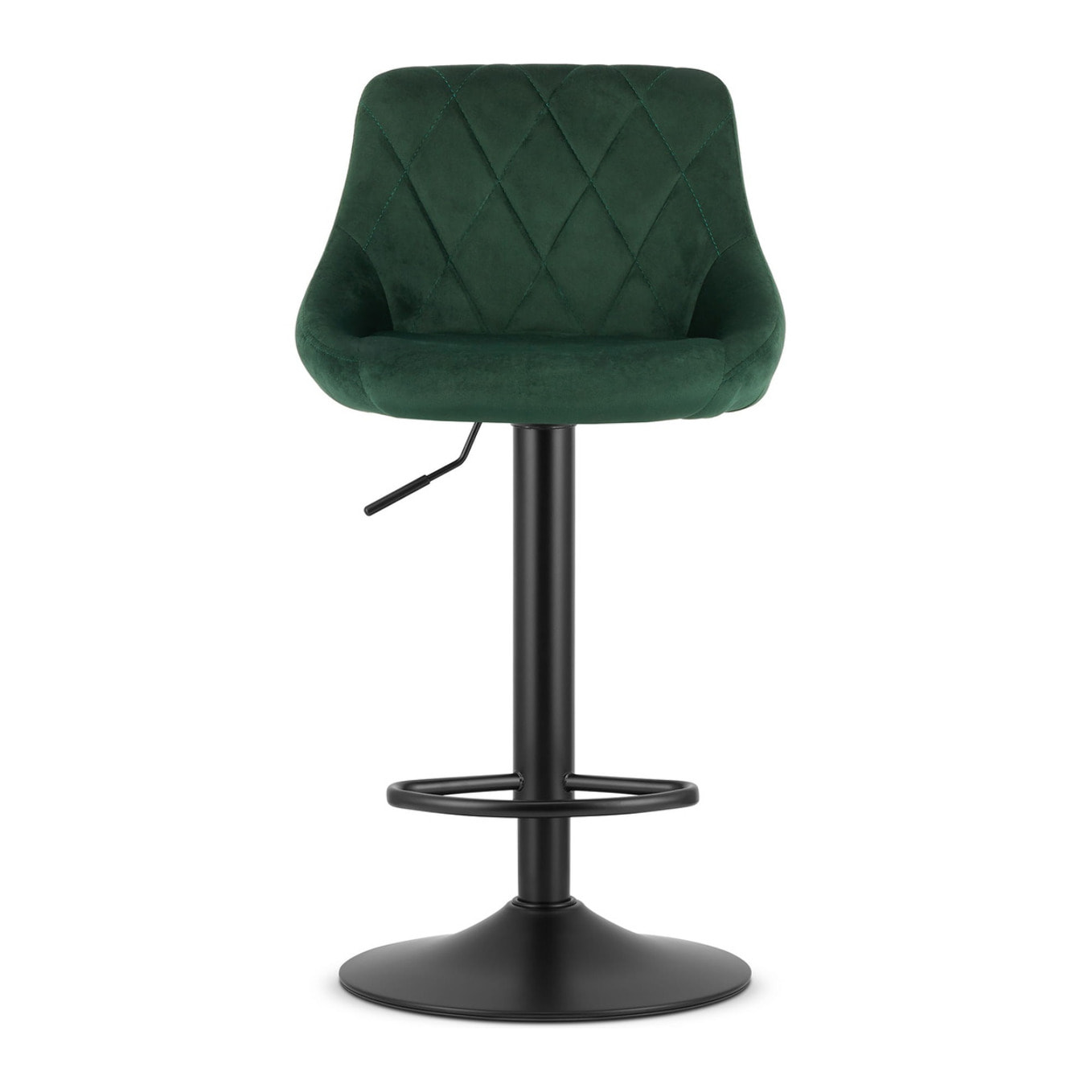 Set di 2 sgabelli bar Kast in velluto verde bosco
