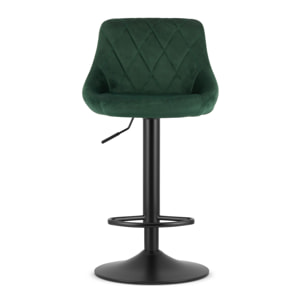 Set di 2 sgabelli bar Kast in velluto verde bosco