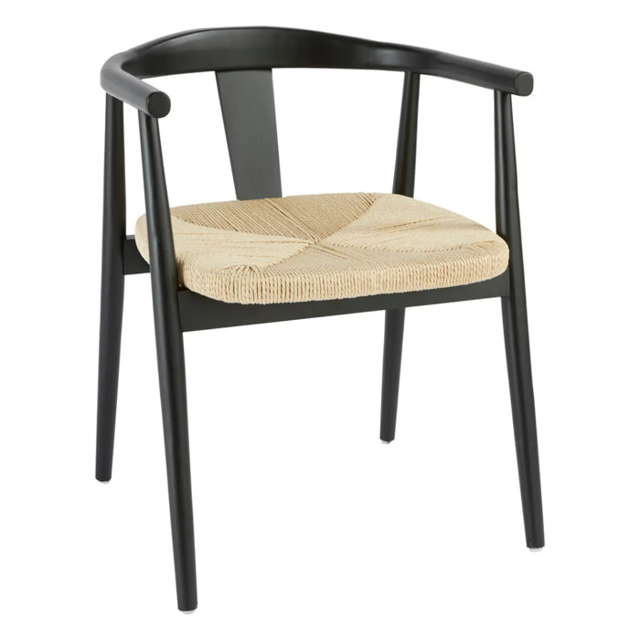 Fauteuil à dîner "Yamato" hêtre noir