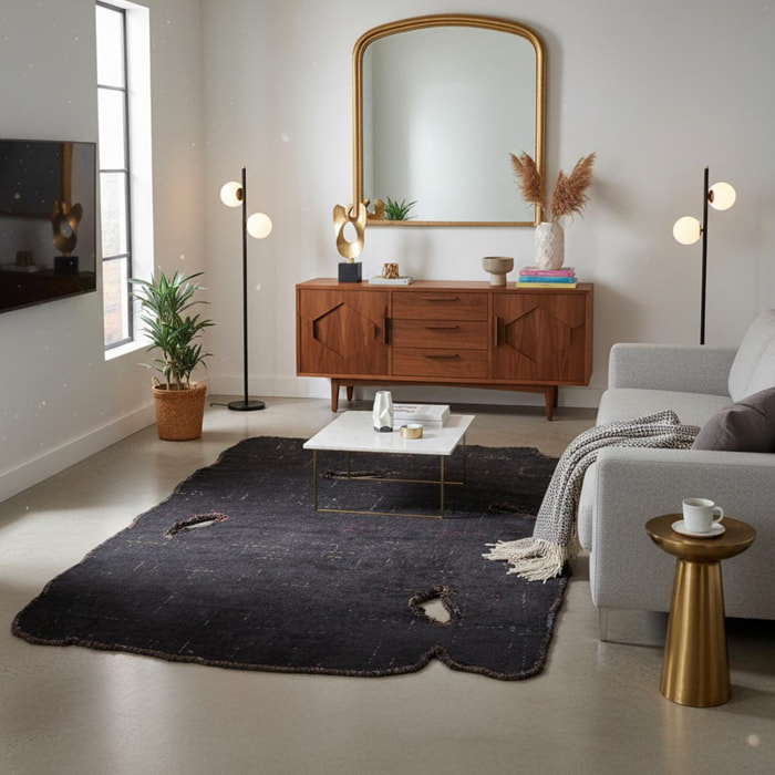 ATINPO Tapis salon kilim, Forme originale, Tissé à la main