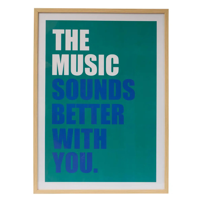 Affiche encadrée Darius vert cèdre 50x70cm