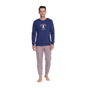 Pigiama uomo padel class in caldo cotone girocollo Noidinotte