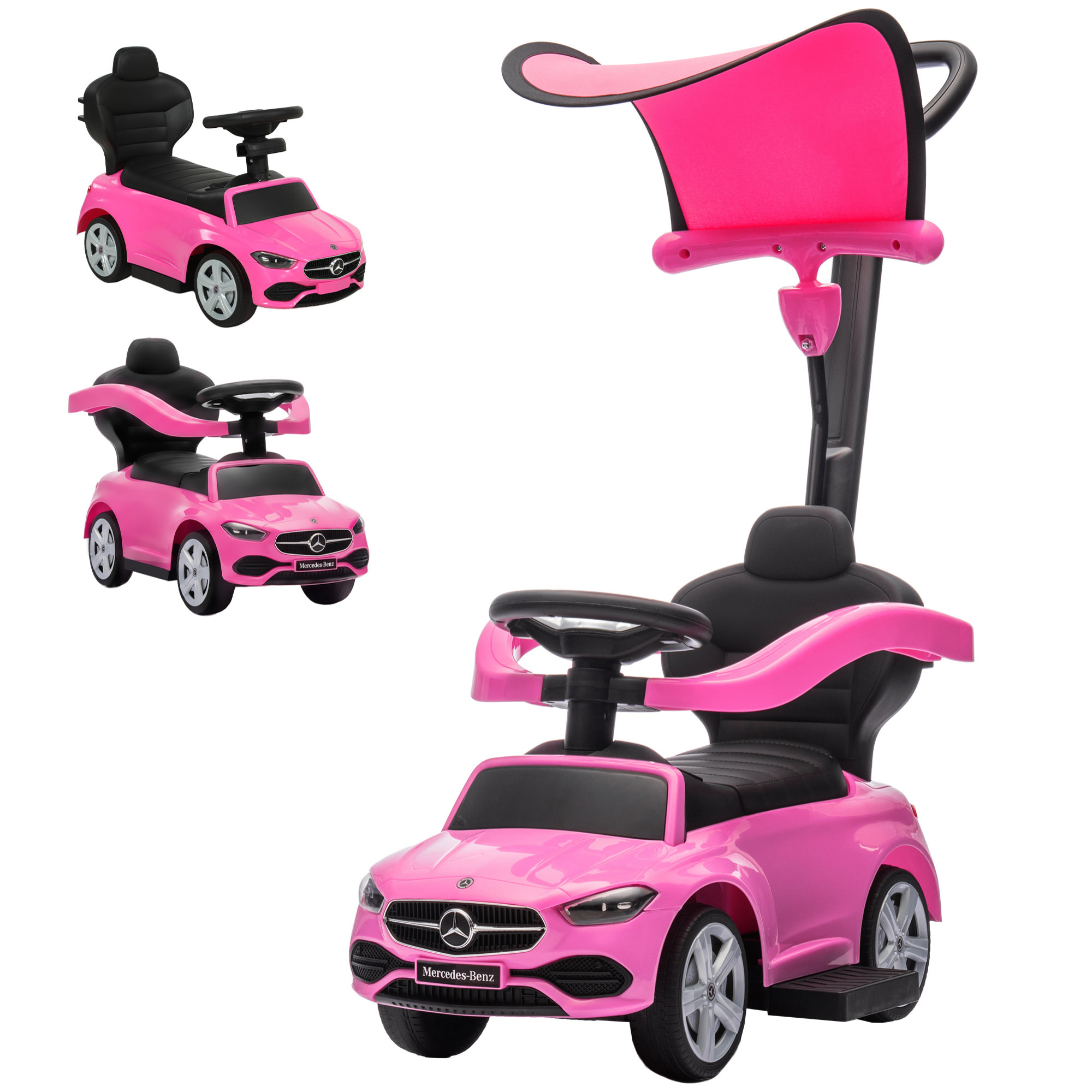 Porteur enfant évolutif Mercedes-Benz licence officielle rose