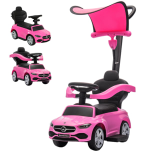 Porteur enfant évolutif Mercedes-Benz licence officielle rose