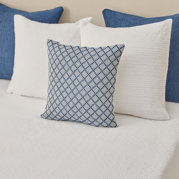 Colcha de algodón Jacquard Drite color blanco 100% Algodón