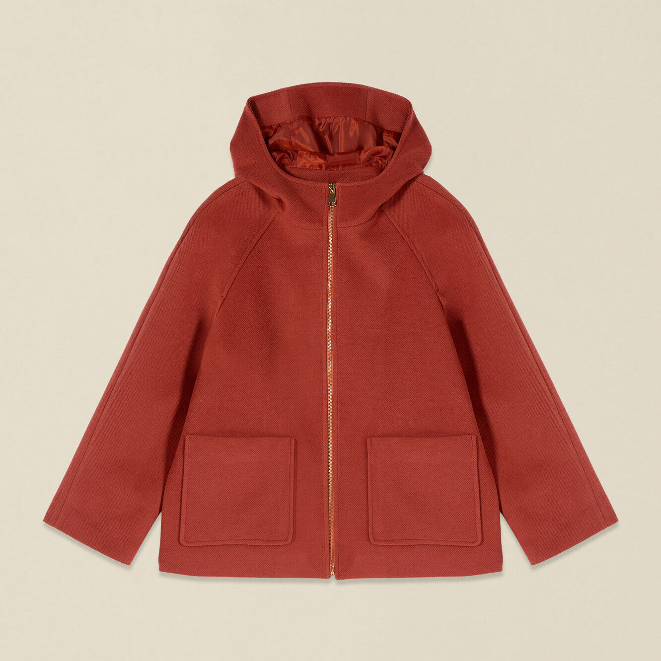 Oltre - Caban con cappuccio e zip - Arancione