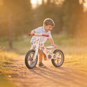 Bicicleta sin pedales COSMO BIKE bici infantil de madera diseño rojo