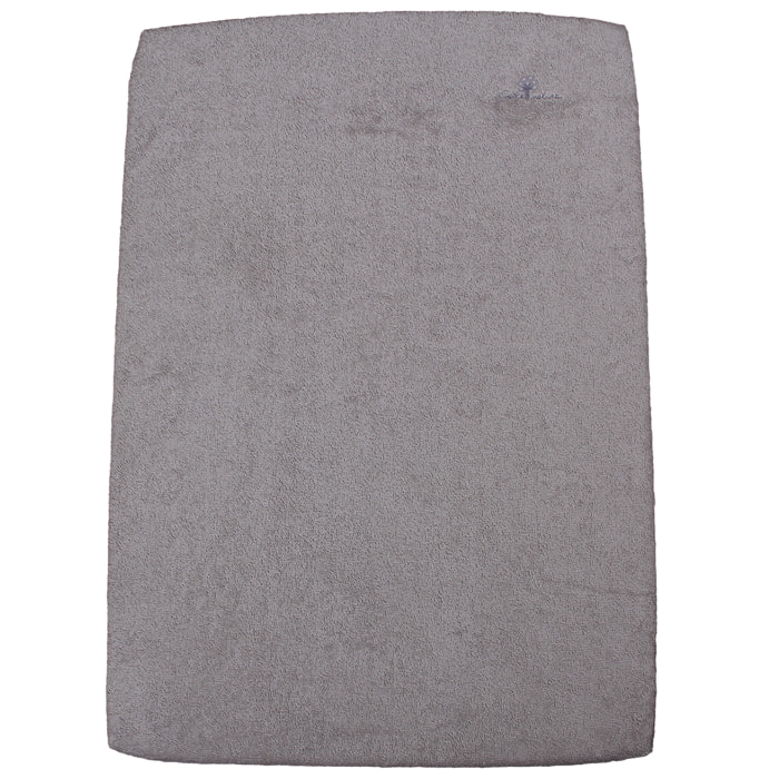 Housse matelas à langer 55x75 cm , élastique Coton bio-Gris