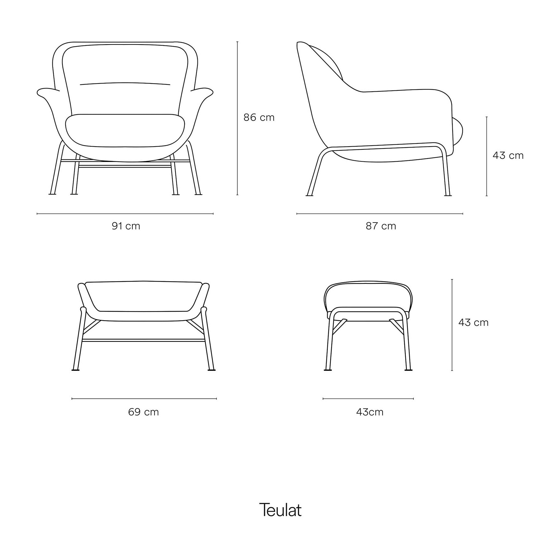Mueble de televisión Yoko 2 cajones y 1 puerta roble y teja