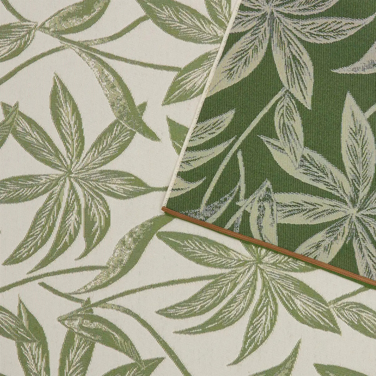 Tapis d'extérieur Kepa 300x200cm motif feuilles vertes