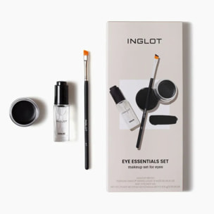 INGLOT Eye Essential, Set de maquillaje para eyeliner, Nuestro best seller de ojos en un solo set, Duraline + Eyeliner + Brocha biselada 31T, Set de delineado.