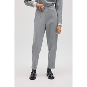 Pantaloni caldi slim fit con struttura grigia