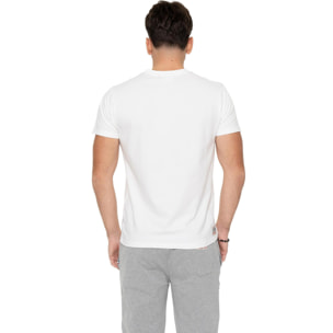 T-shirt da uomo in cotone elasticizzato a manica corta con logo piccolo 'Basic'